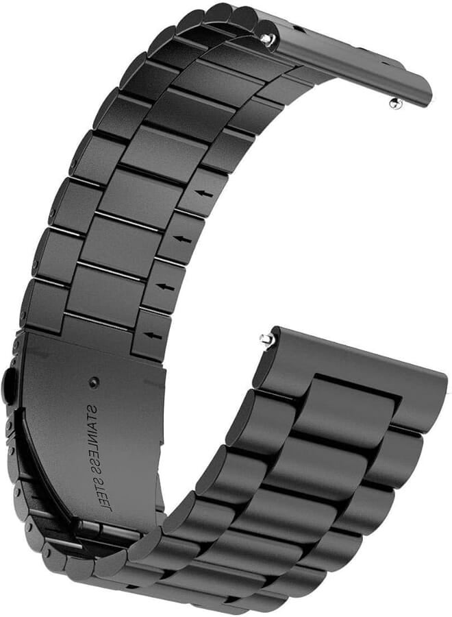 SWESS Galaxy Watch 46mm and Gear S3 Smart Watch, 22mm Stainless Steel Metal Band (Black)